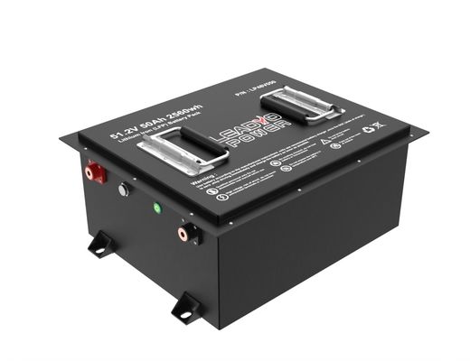 51.2В 50Ах Карты для гольфа LiFePO4 батарея 100А BMS 2560Wh Энергия с Bluetooth / LCD