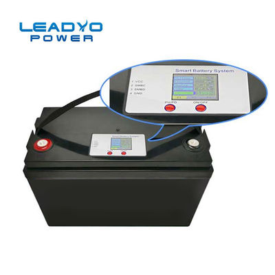 Дисплей батареи Lifepo4 умный LCD фосфорнокислого железа лития LEADYO 12V 100ah